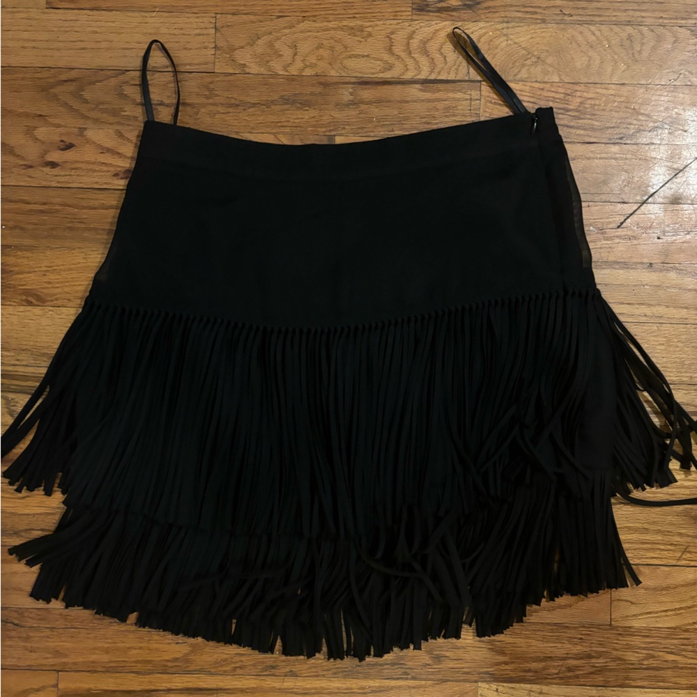 Black Fringe Skirt